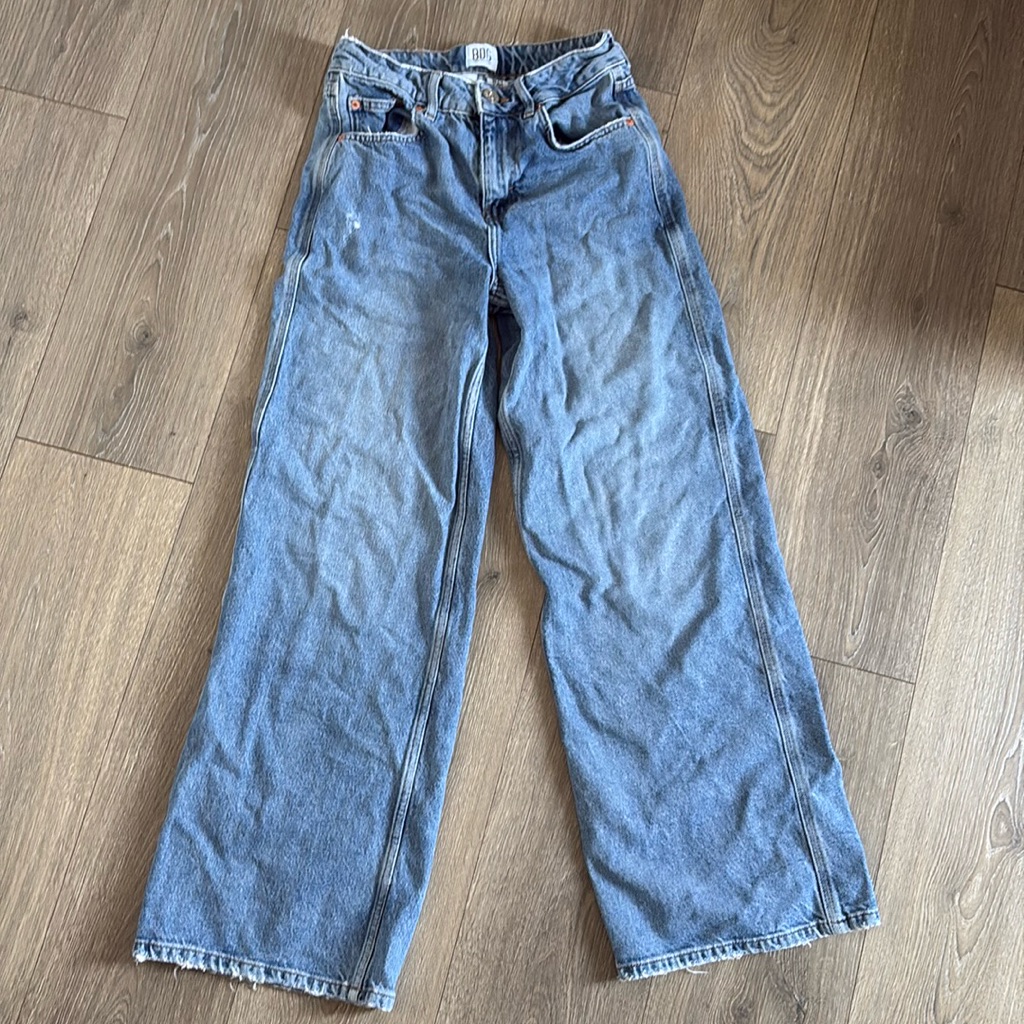 Bdg Wide Leg Jeans With Mild Distressing